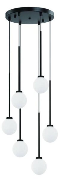 Open Design OR80636 - Lustră suspendată pe cablu OTA 6xG9/8W/230V neagră