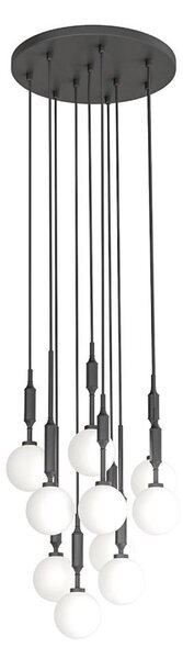 Open Design OR85372 - Lustru pe cablu ERO 10xG9/8W/230V negru