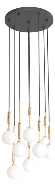 Open Design OR85334 - Candelabru suspendat pe cablu ERO 8xG9/8W/230V auriu