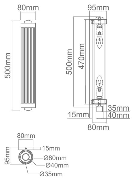 Open Design OR81565 - Aplica de perete FIATTO 2xE14/12W/230V crom lucios
