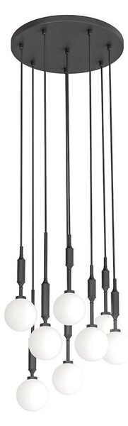 Open Design OR85341 - Lustră suspendată pe cablu ERO 8xG9/8W/230V, neagră