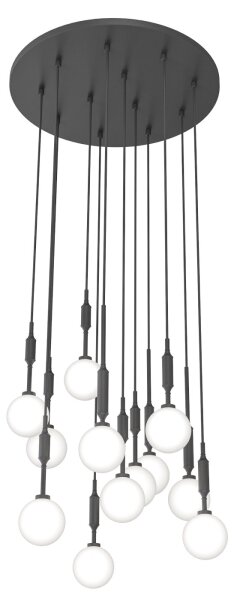 Open Design OR85402 - Lustră suspendată pe cablu ERO 12xG9/8W/230V, neagră