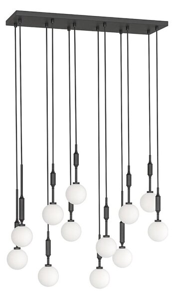 Open Design OR85464 - Lustră suspendată pe cablu ERO 12xG9/8W/230V neagră