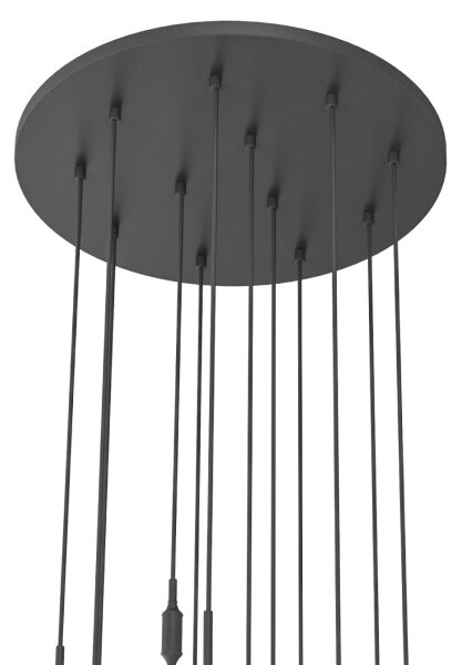 Open Design OR85402 - Lustră suspendată pe cablu ERO 12xG9/8W/230V, neagră
