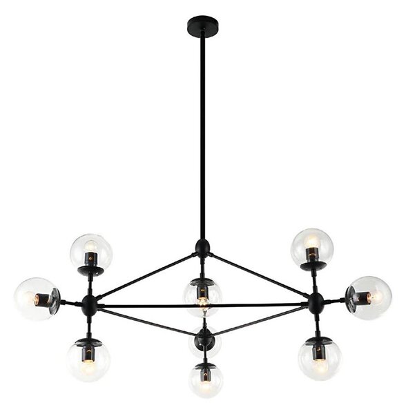 Open Design OR80094 - Candelabru pe tijă BAO 10xE27/8W/230V negru