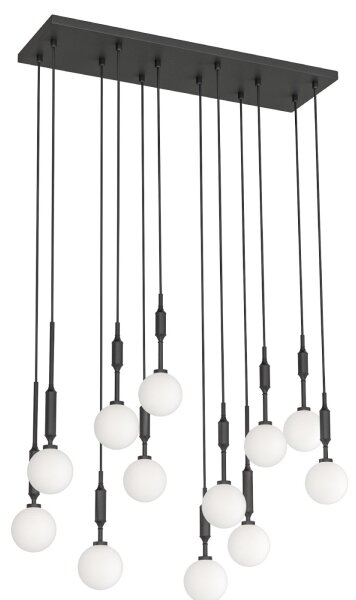 Open Design OR85464 - Lustră suspendată pe cablu ERO 12xG9/8W/230V neagră