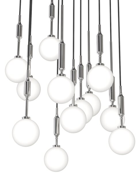 Open Design OR85389 - Lustră suspendată pe cablu ERO, 12 x G9, 8W, 230V, crom lucios