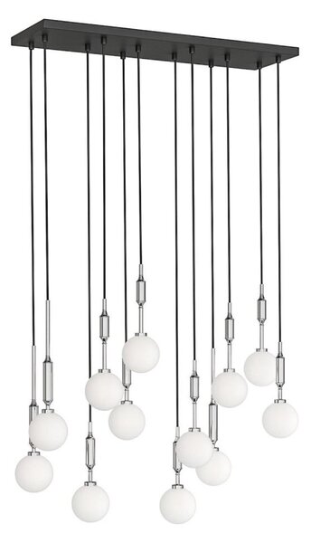 Open Design OR85440 - Lustră suspendată pe cablu ERO, 12 x G9, 8 W, 230 V, crom lucios