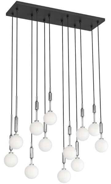 Open Design OR85440 - Lustră suspendată pe cablu ERO, 12 x G9, 8 W, 230 V, crom lucios