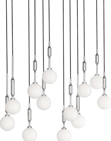 Open Design OR85440 - Lustră suspendată pe cablu ERO, 12 x G9, 8 W, 230 V, crom lucios
