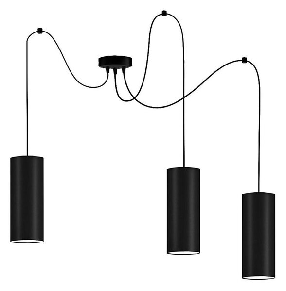 Lustră pe cablu ZIK 3xE27/40W/230V neagră