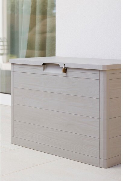 Cutie de depozitare pentru grădină gri deschis din plastic Woodys – Toomax