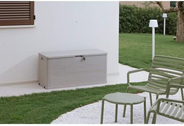 Cutie de depozitare pentru grădină gri deschis din plastic Woodys – Toomax