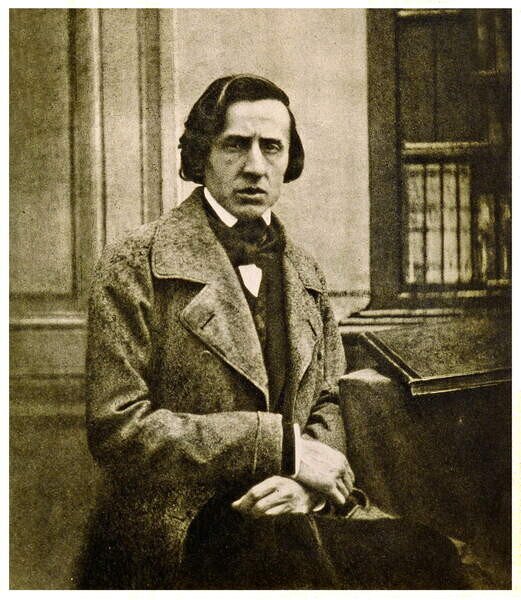 Bisson Freres Studio, - Artă imprimată Frédéric Chopin, 1849, (35 x 40 cm)