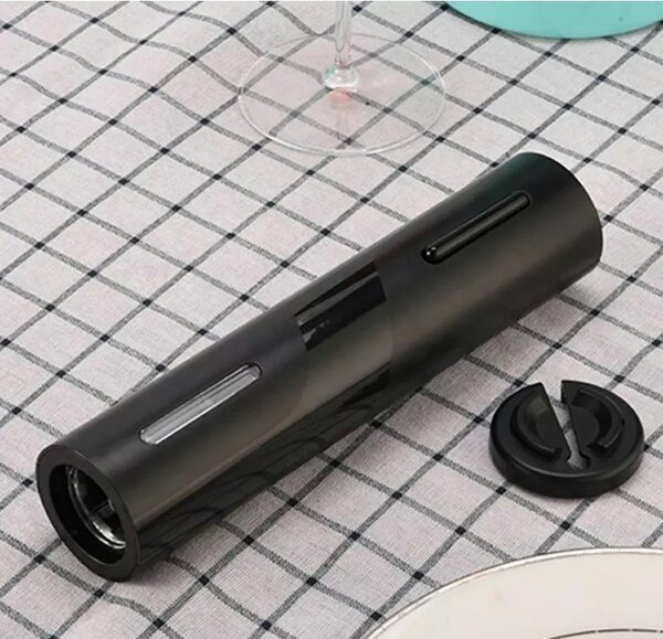 Tirbuson electric, plastic/aluminiu, 248 g, 21,5 x 4,8cm, negru