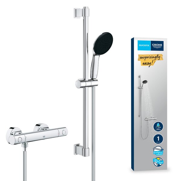 Grohe Precision Get baterie de duș perete cu termostat StarLight Chrome 34856000