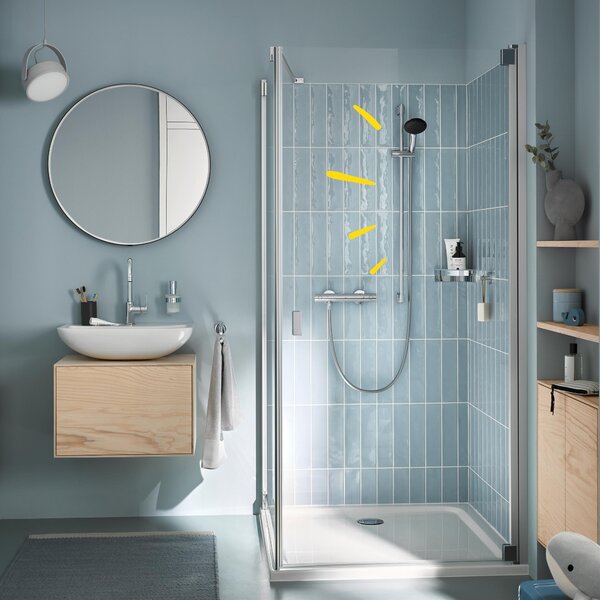 Grohe Precision Get baterie de duș perete cu termostat StarLight Chrome 34857000