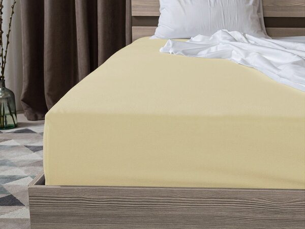 2x Cearșaf de tricou EXCLUSIV 90x200 cm crem