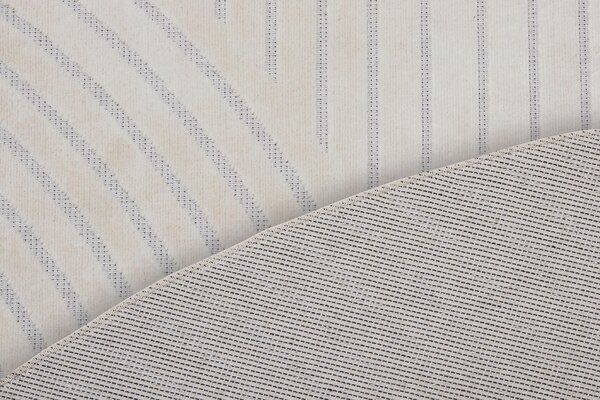 Covor subtire rotund Faron Hanse 160 cm, crem