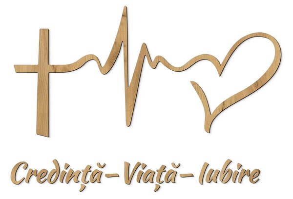 DUBLEZ | Autocolant de perete - Credință, Viață, Iubire