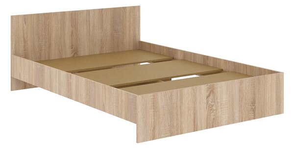 Pat haaus Remi, 200 x 140 cm, saltea spuma inclusa, Stejar Sonoma