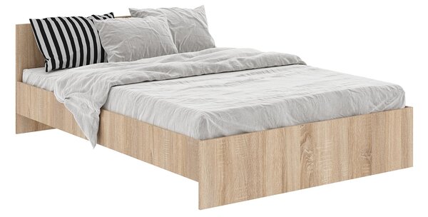 Pat haaus Remi, 200 x 140 cm, saltea spuma inclusa, Stejar Sonoma