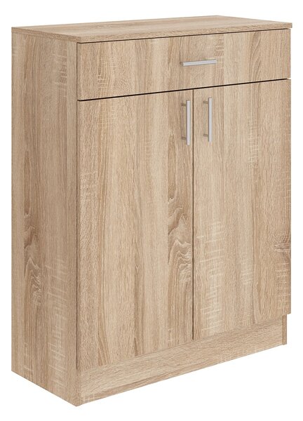 Comoda haaus Tisa, 1 Sertar, 2 Usi, Stejar Sonoma, 80 x 35 x 100 cm