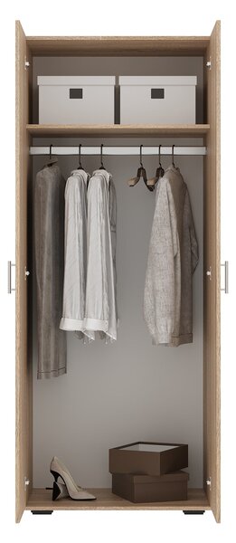 Dulap haaus Nero, 2 Usi, Stejar Sonoma, 80 x 52 x 200 cm