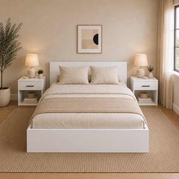 Set haaus Remi, 1 Sertar, Alb, 40 x 35 x 40 cm