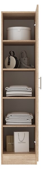 Dulap haaus Remi, O Usa, cu polite, Stejar Sonoma, 40 x 51 x 170 cm