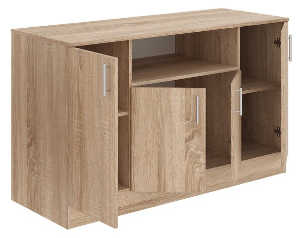 Comoda haaus Remi, 4 Usi, Stejar Sonoma, 135 x 50 x 80 cm
