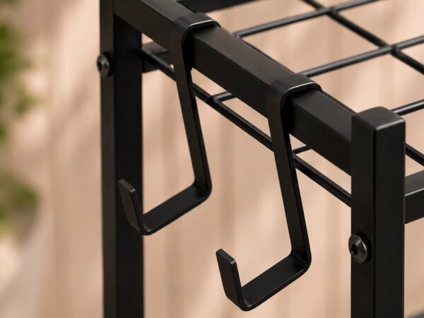 Raft metalic GARDEN GRID 74x40 cm, negru