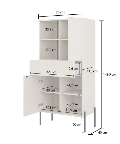 Comoda ORE - h 150 cm