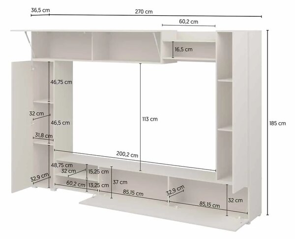 Set mobilier living VERO pentru perete TV
