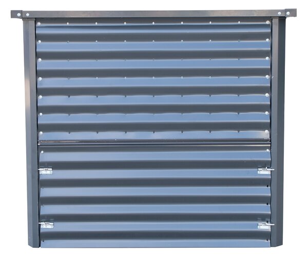Furnigo Composter metalic 100x100x86 cm - argintiu