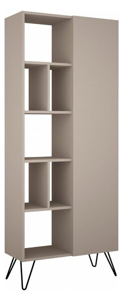 Biblioteca Jedda Bookcase, mocha, PAL melaminat/metal, 79x190x32 cm