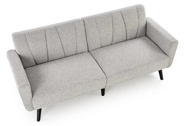 Canapea extensibila LARIX, gri, stofa clasica/lemn, 200x88-105x61-81m