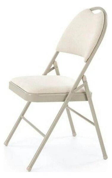 Scaun K566, bej, stofa clasica/otel, 46x53x86 cm