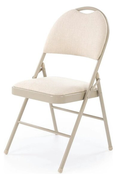 Scaun K566, bej, stofa clasica/otel, 46x53x86 cm