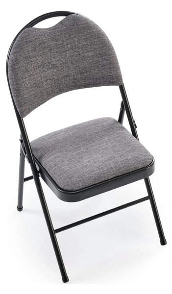Scaun K566, gri/negru, stofa clasica/otel, 46x53x86 cm