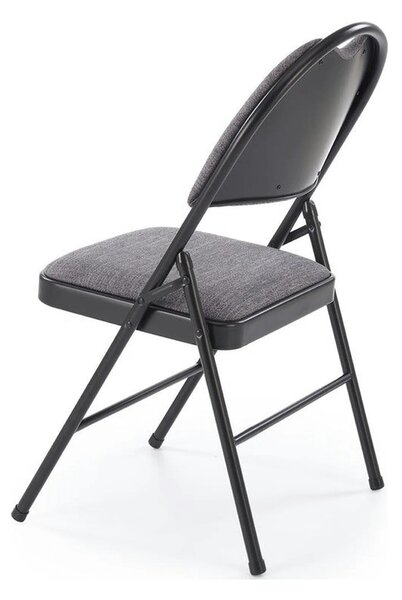 Scaun K566, gri/negru, stofa clasica/otel, 46x53x86 cm