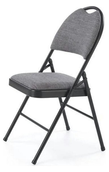 Scaun K566, gri/negru, stofa clasica/otel, 46x53x86 cm