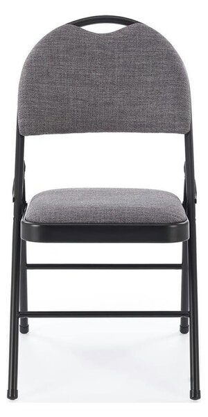 Scaun K566, gri/negru, stofa clasica/otel, 46x53x86 cm