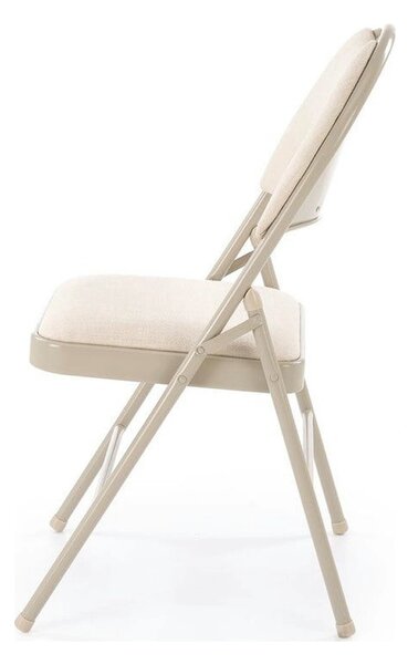 Scaun K566, bej, stofa clasica/otel, 46x53x86 cm