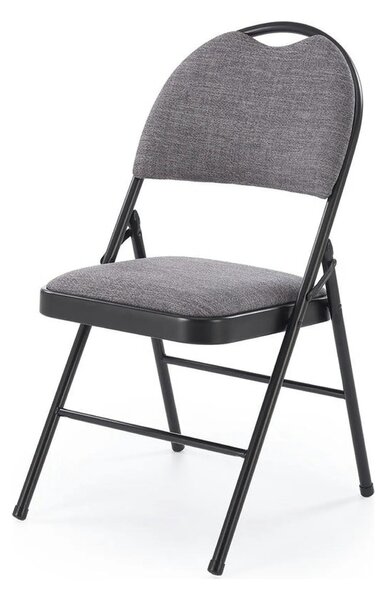 Scaun K566, gri/negru, stofa clasica/otel, 46x53x86 cm