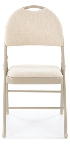 Scaun K566, bej, stofa clasica/otel, 46x53x86 cm
