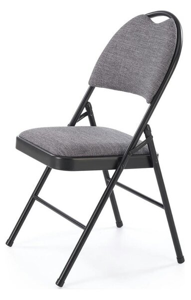 Scaun K566, gri/negru, stofa clasica/otel, 46x53x86 cm