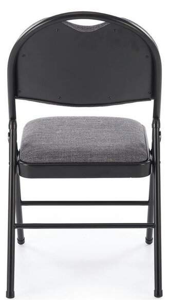 Scaun K566, gri/negru, stofa clasica/otel, 46x53x86 cm