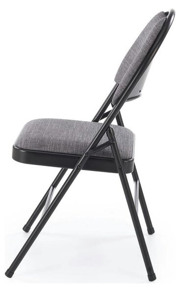 Scaun K566, gri/negru, stofa clasica/otel, 46x53x86 cm