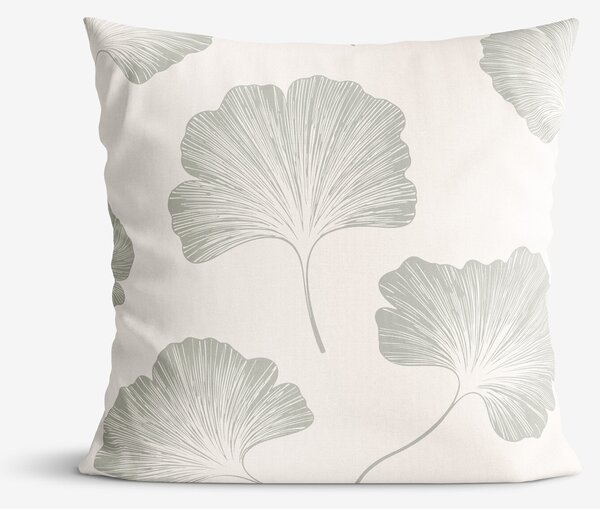 Goldea față de pernă 100% bumbac - frunze de ginkgo minimaliste 70 x 80 cm